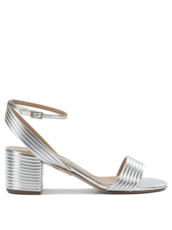Sundance Sandal 50 Mm Heeled Shoes Silver sold by Wanan Luxury
