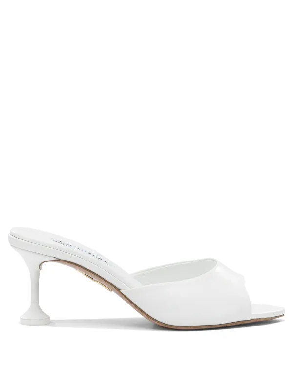 Bisous 65 Mm Heeled Shoes White made by Aquazzura