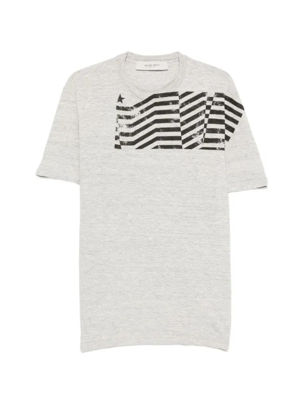 Printed Cotton T-Shirt made by Golden Goose