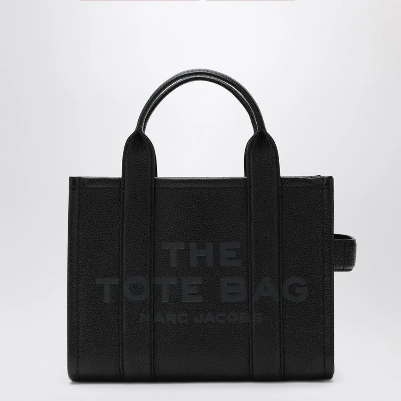 Black Leather The Small Tote Bag sold by Wanan Luxury