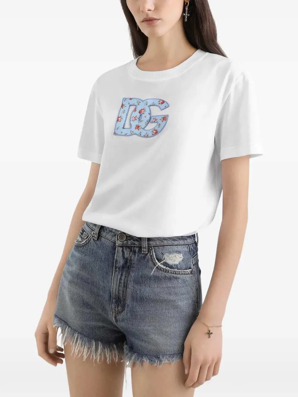 T-Shirt With Logo And Floral Detail sold by Wanan Luxury product image thumbnail 3