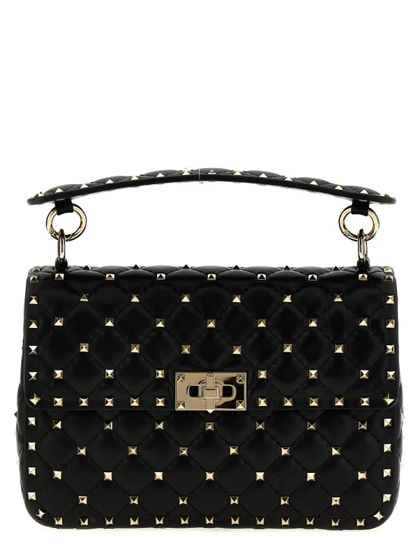 Rockstud Spike Shoulder Bags Black sold by Wanan Luxury