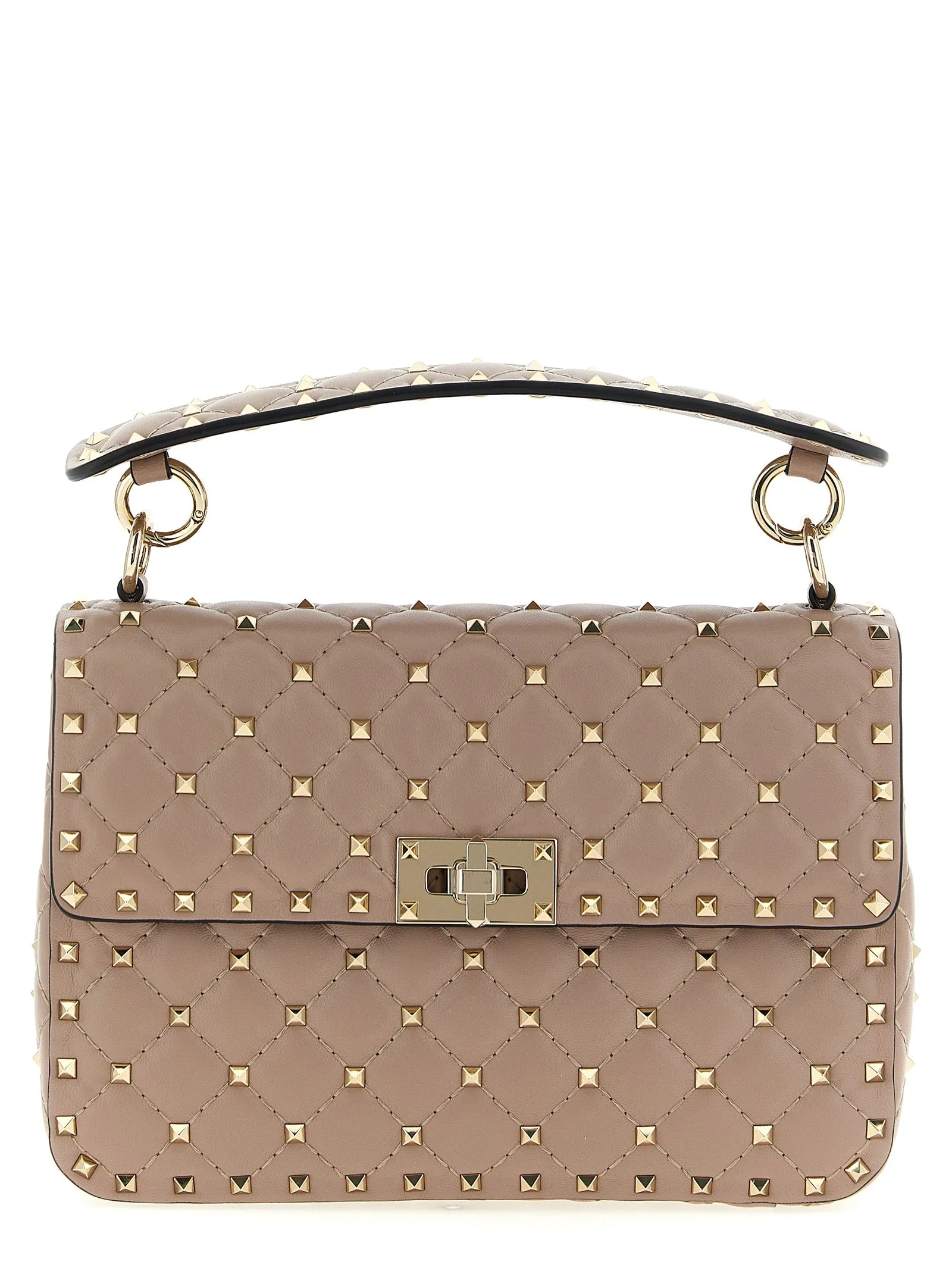 Rockstud Spike Shoulder Bags Pink sold by Wanan Luxury