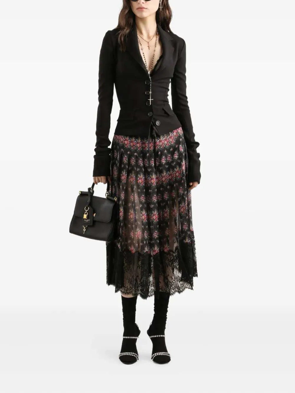 Floral Lace Midi Skirt sold by Wanan Luxury product image thumbnail 2