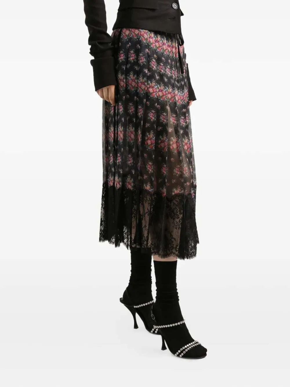 Floral Lace Midi Skirt sold by Wanan Luxury product image thumbnail 3