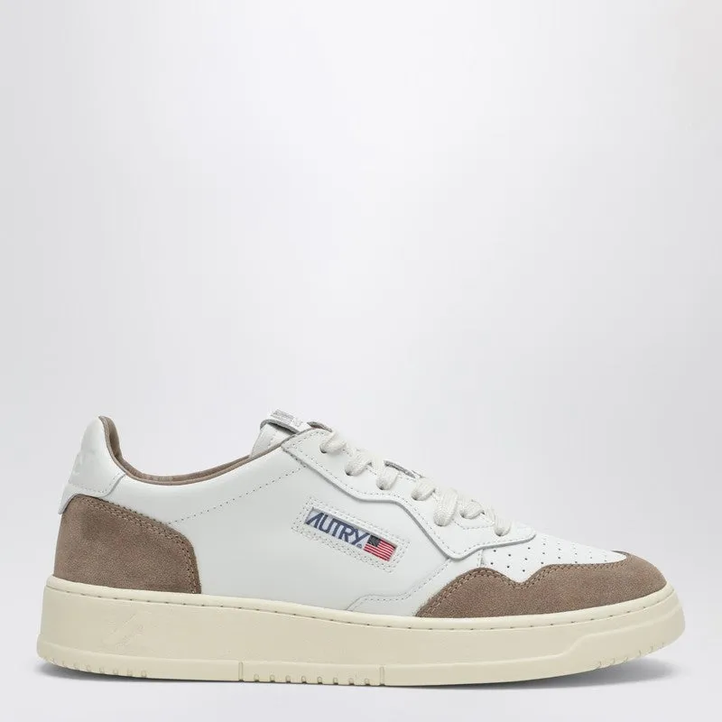 Medalist Low Sneaker In White Leather And Brown Suede sold by Wanan Luxury
