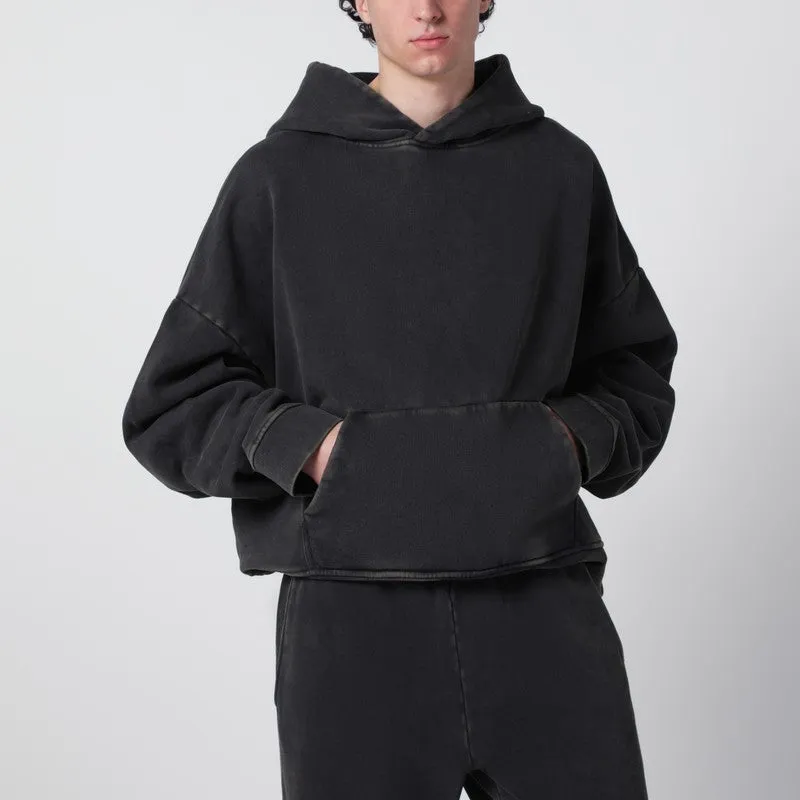Washed Black Cotton Sweatshirt sold by Wanan Luxury