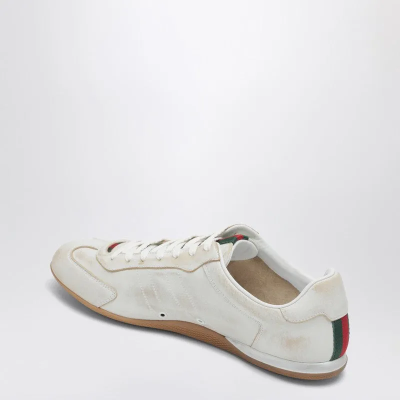 Gucci Shift Sneakers In White Délavé-Effect Leather sold by Wanan Luxury product image thumbnail 2