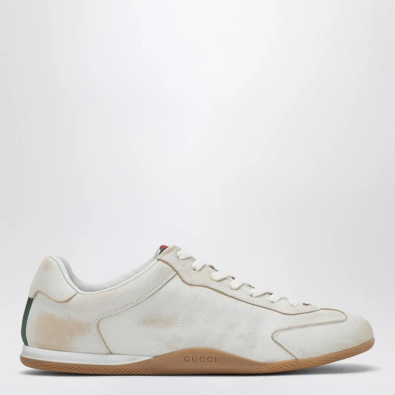 Gucci Shift Sneaker In White Délavé-Effect Leather made by Gucci