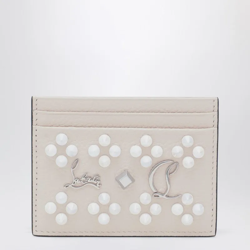 Kios Card Holder In Grained Calfskin And Spikes made by Christian Louboutin