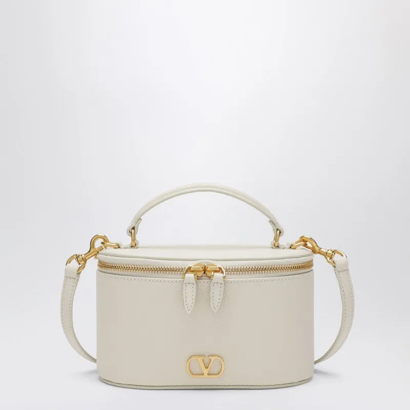 Vlogo Signature Mini Vanity Bag In Ivory Grained Calfskin made by Valentino Garavani