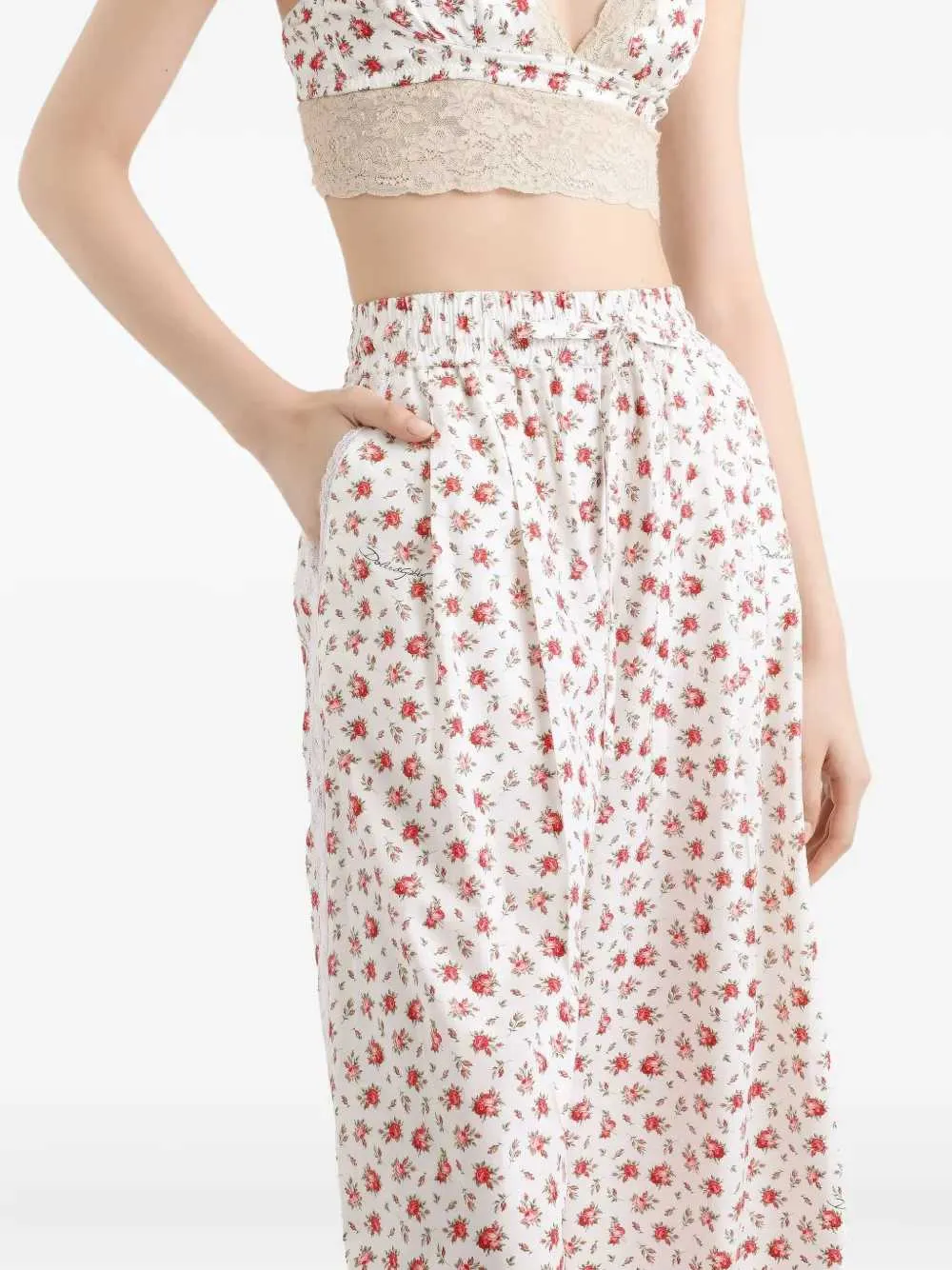 Floral Drawstring Pants sold by Wanan Luxury product image thumbnail 4