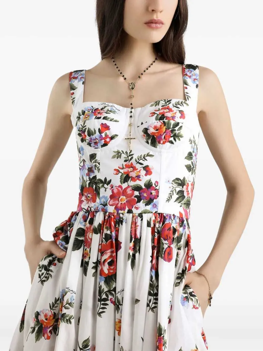 Floral Midi Dress sold by Wanan Luxury product image thumbnail 3