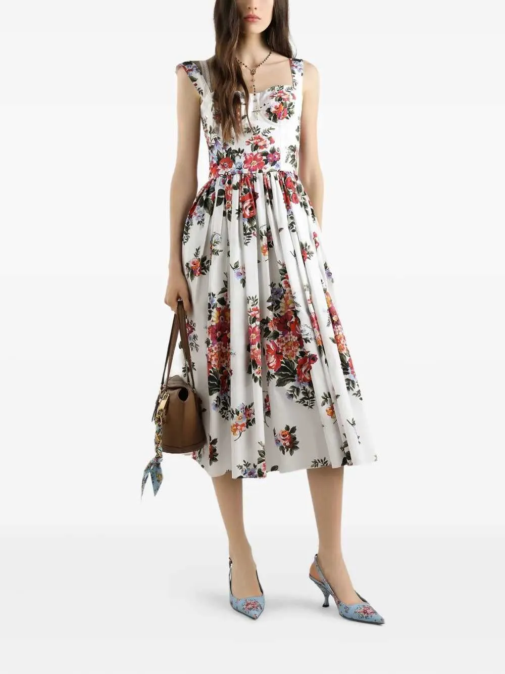 Floral Midi Dress sold by Wanan Luxury product image thumbnail 2