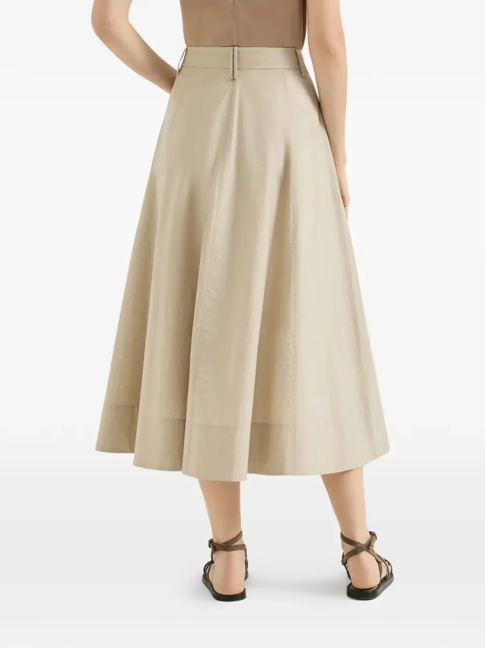 Techno Cotton Poplin Sartorial Skirt With Monili sold by Wanan Luxury product image thumbnail 4