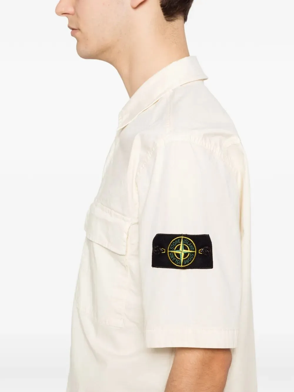 Comfort-Fit Short-Sleeved Cotton Twill Shirt With Pocket sold by Wanan Luxury product image thumbnail 5