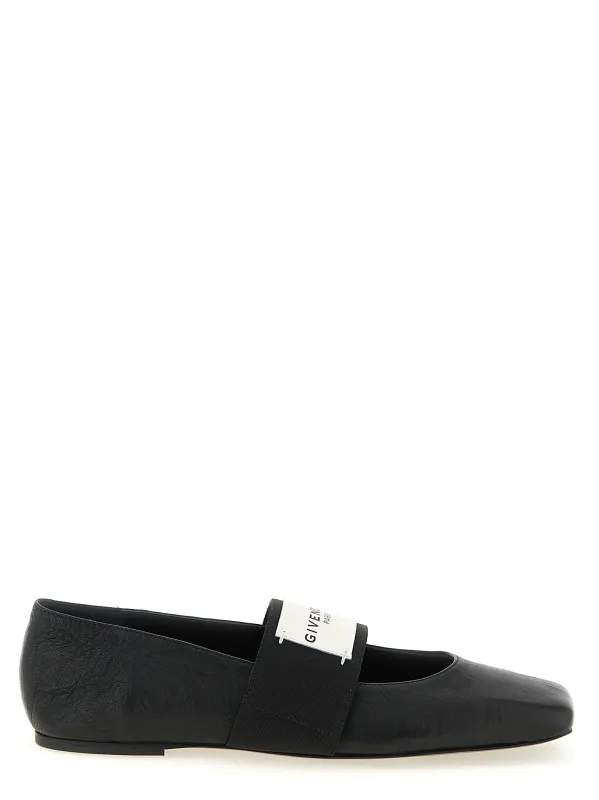 Sliced Square Flat Shoes Black made by Givenchy