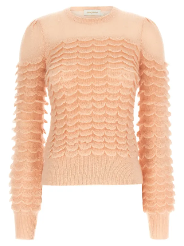 Hypnotic Scallop Sweaters And Cardigans Pink made by Wanan Luxury