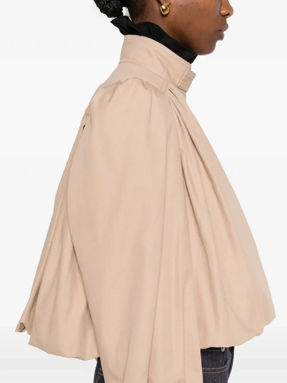 Gathered Boule Jacket In Cotton Canvas sold by Wanan Luxury product image thumbnail 5