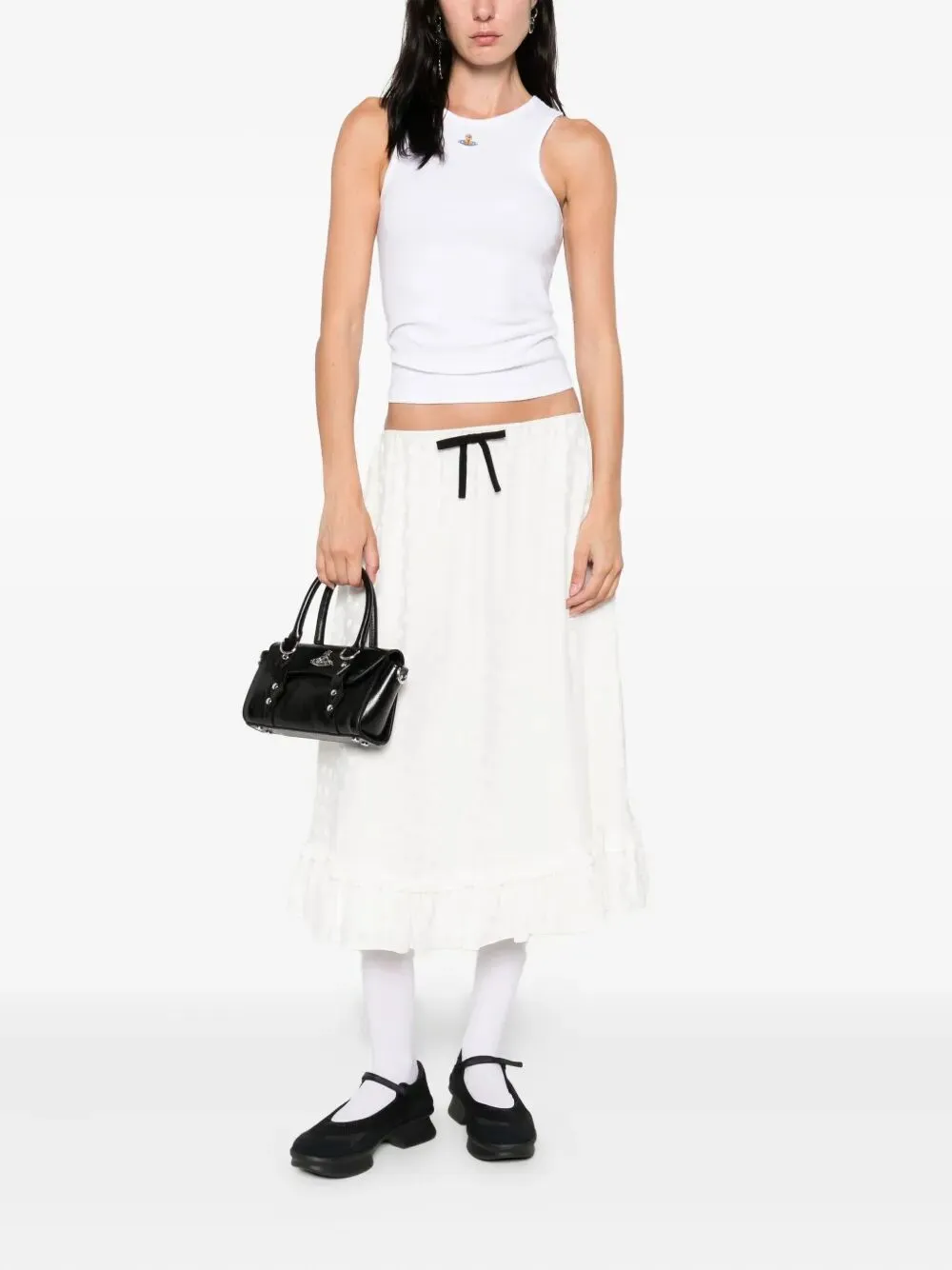 90s Orb-Embellished Ribbed Tank Top sold by Wanan Luxury product image thumbnail 2