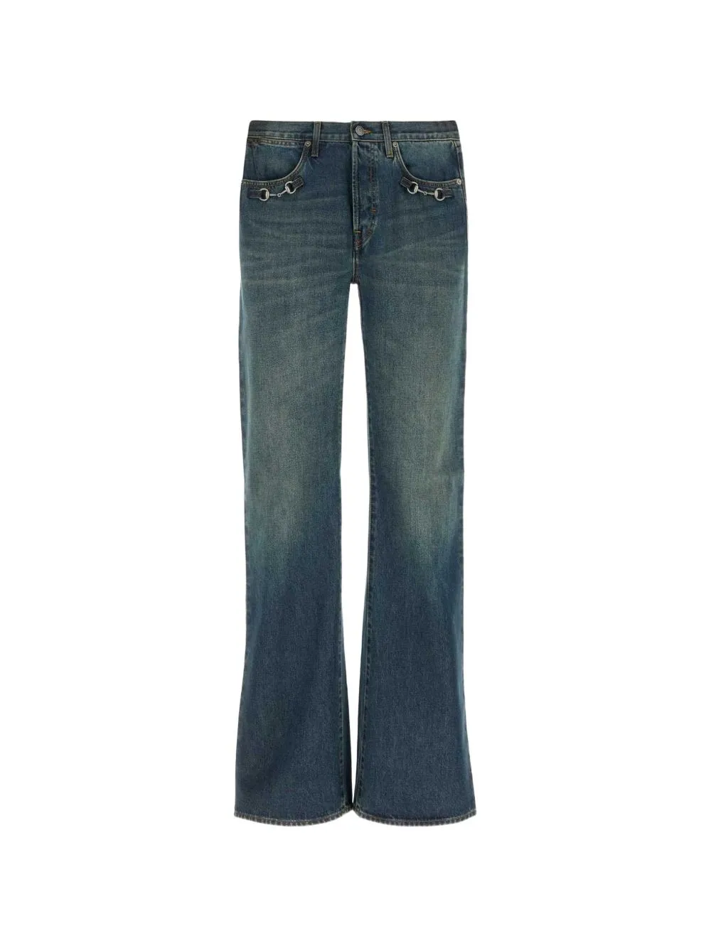 Flared Leg Denim Jeans sold by Wanan Luxury