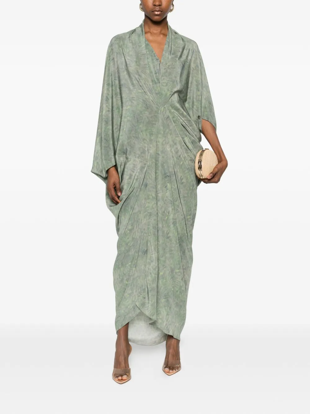 Mayu Silk Long Dress sold by Wanan Luxury product image thumbnail 3