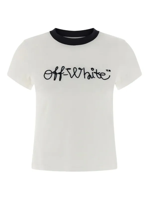 Script T-Shirt With Embroidery sold by Wanan Luxury