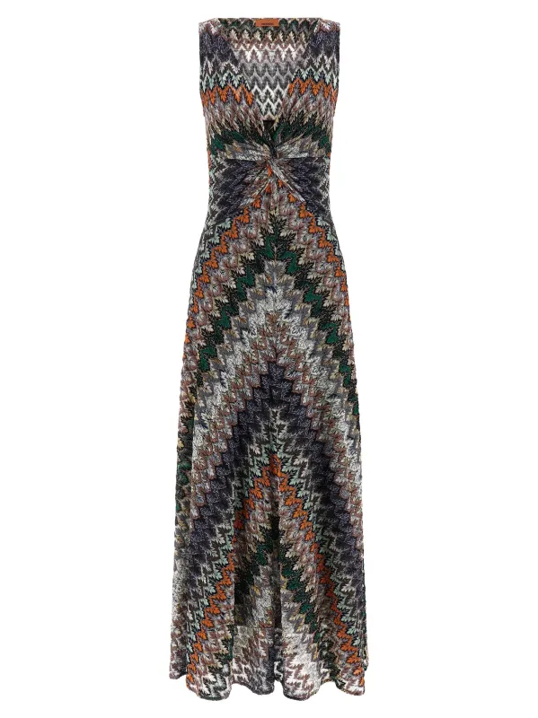 Lamé Viscose Dress Dresses Multicolor sold by Wanan Luxury