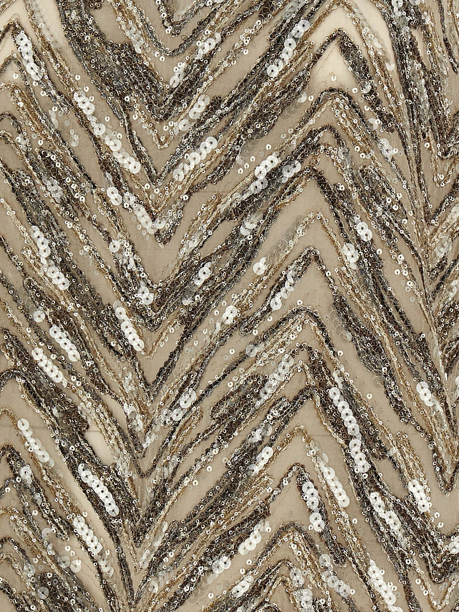 Dazzling Chevron Embroidery Tops Beige sold by Wanan Luxury product image thumbnail 4