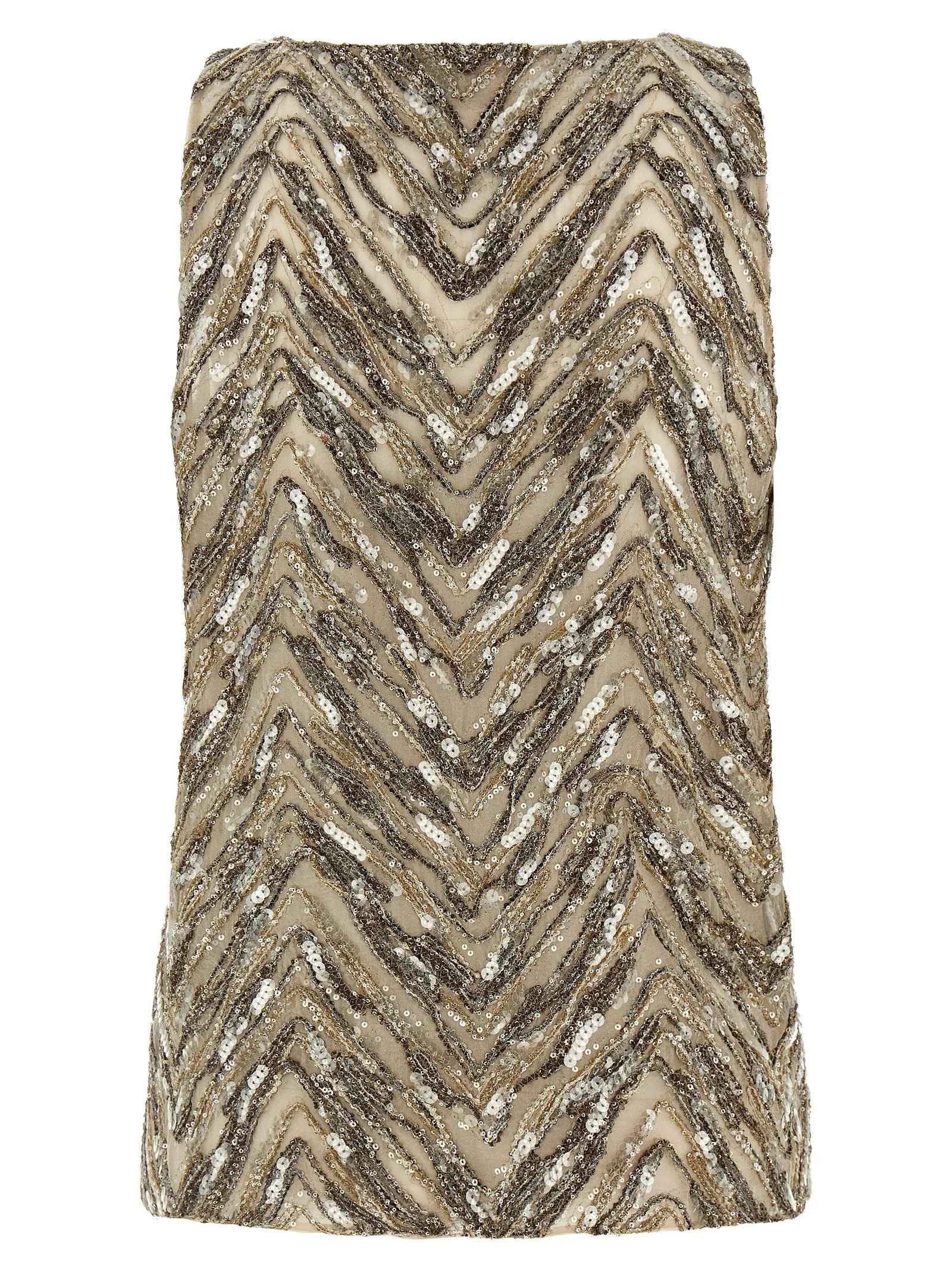 Dazzling Chevron Embroidery Tops Beige sold by Wanan Luxury product image thumbnail 2