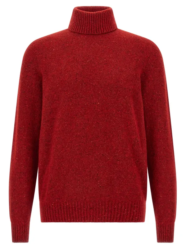 High Neck Sweater Sweaters And Cardigans Red made by Brunello Cucinelli