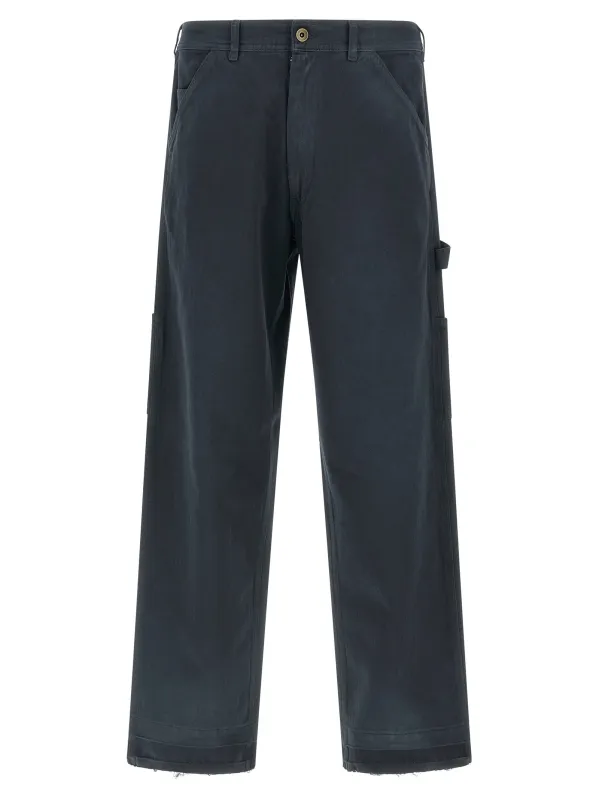 Herringbone Trousers Pants Blue sold by Wanan Luxury