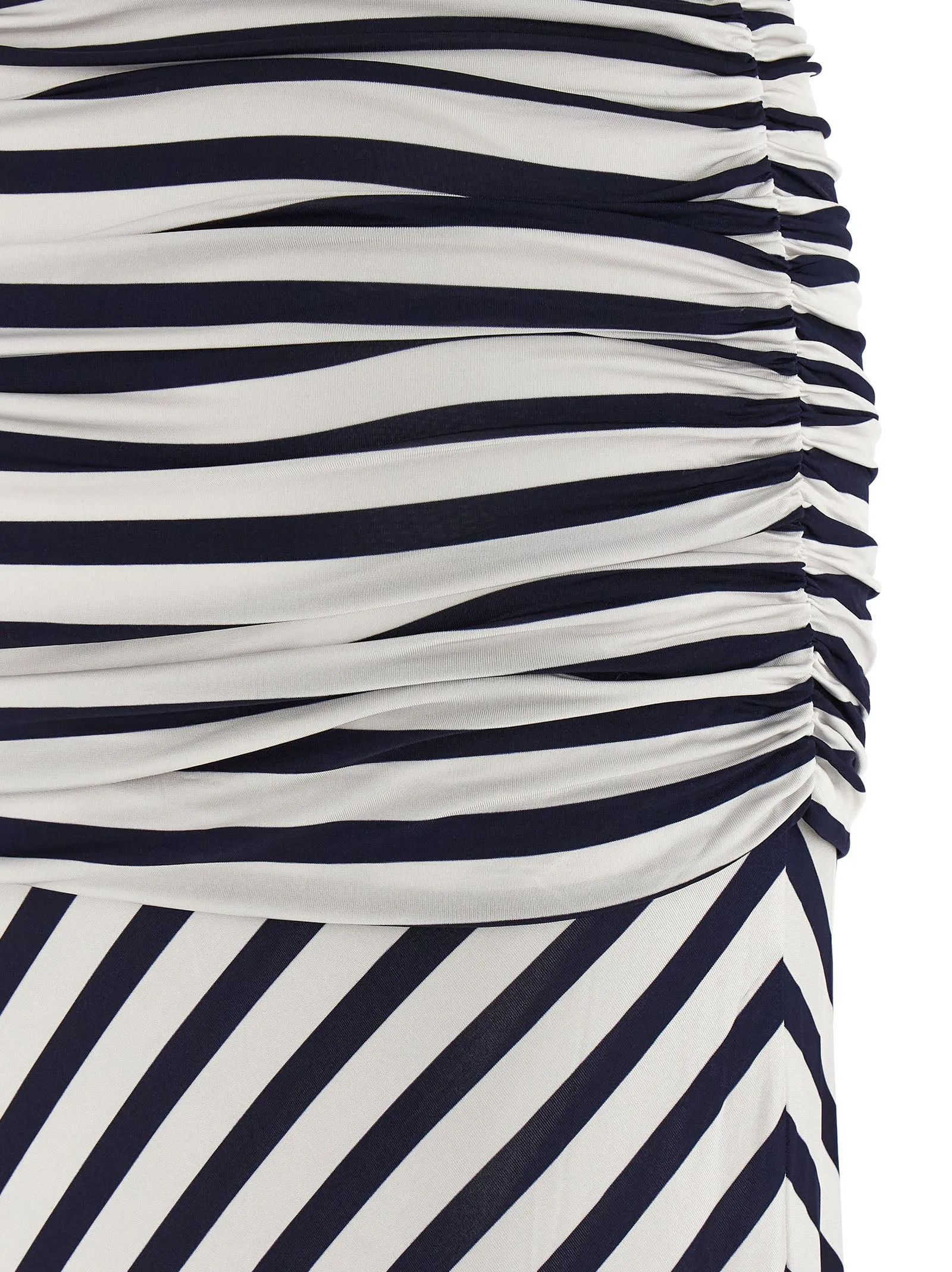 Navy Stripe Jersey Maxi Dresses Blue sold by Wanan Luxury product image thumbnail 4