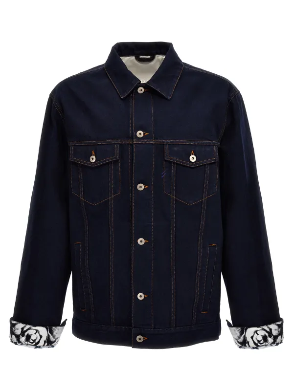 Denim Jacket Puffer Jackets Blue made by Burberry
