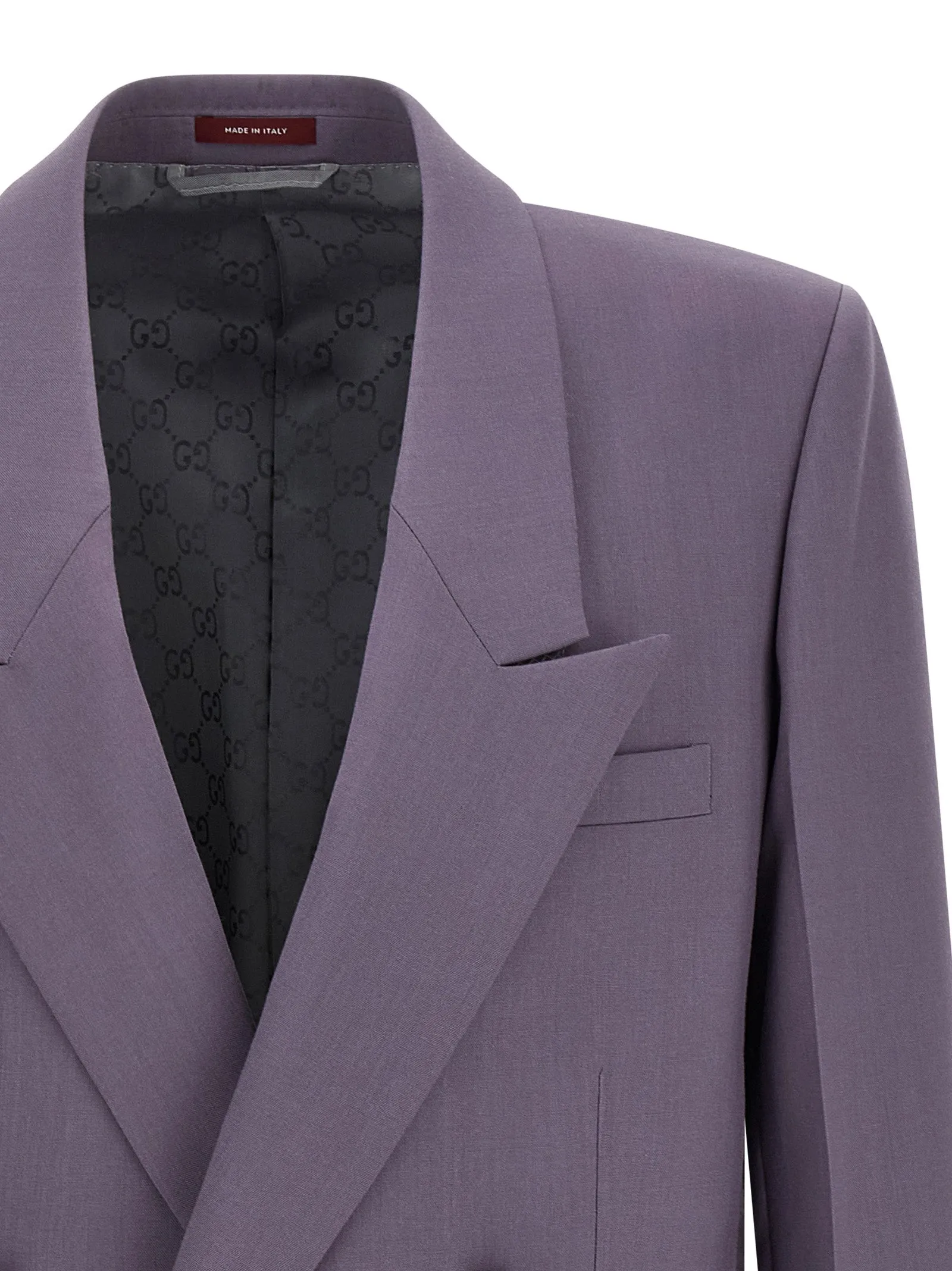 Double-Breasted Wool Blazer Purple sold by Wanan Luxury product image thumbnail 3
