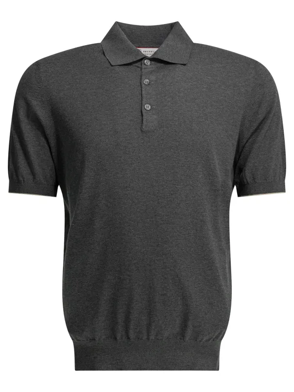 Polo Shirt With Buttons Polo Shirts Grey sold by Wanan Luxury