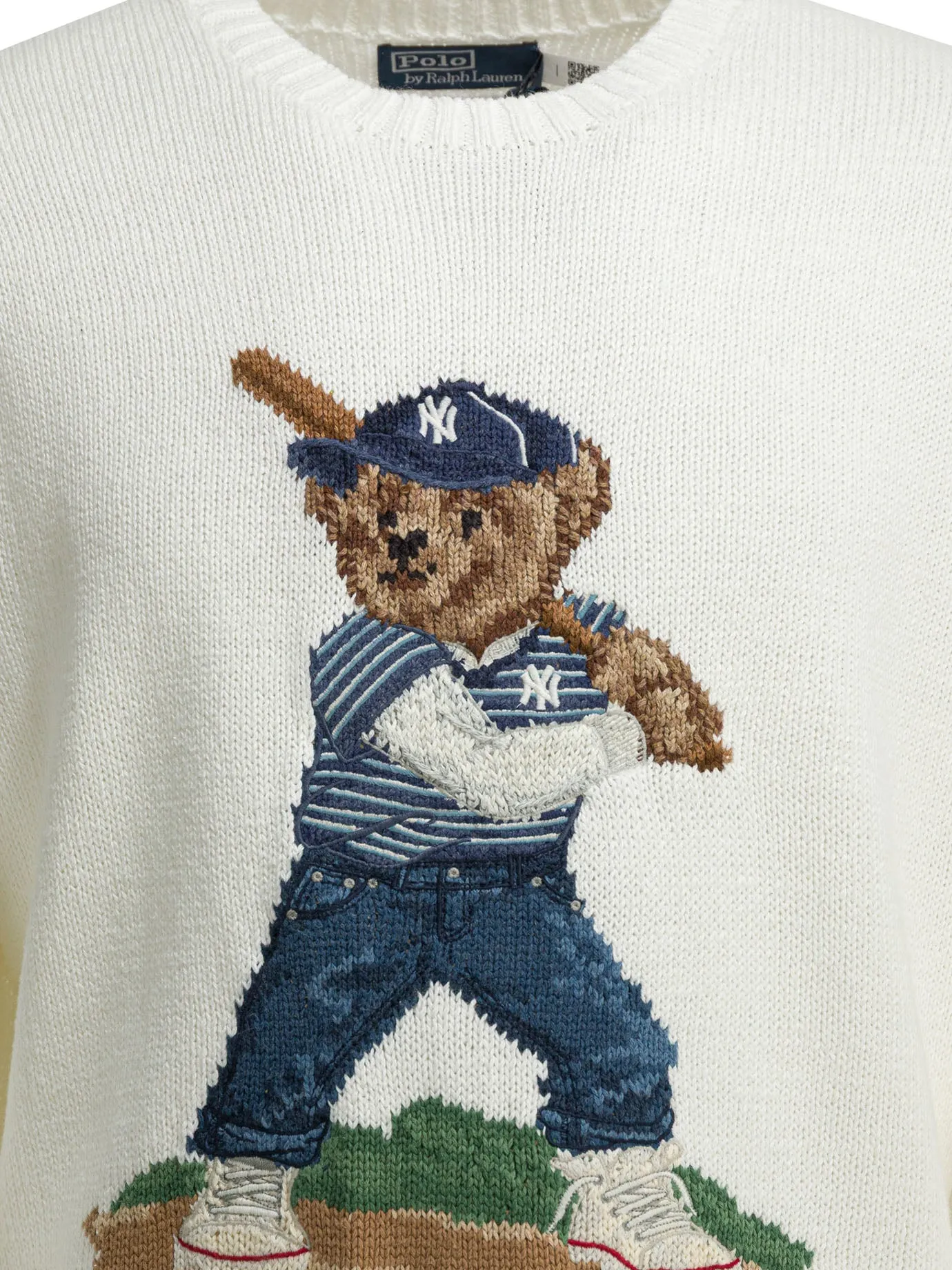 Knitted Crew Neck Sweater Knitwear White sold by Wanan Luxury product image thumbnail 3