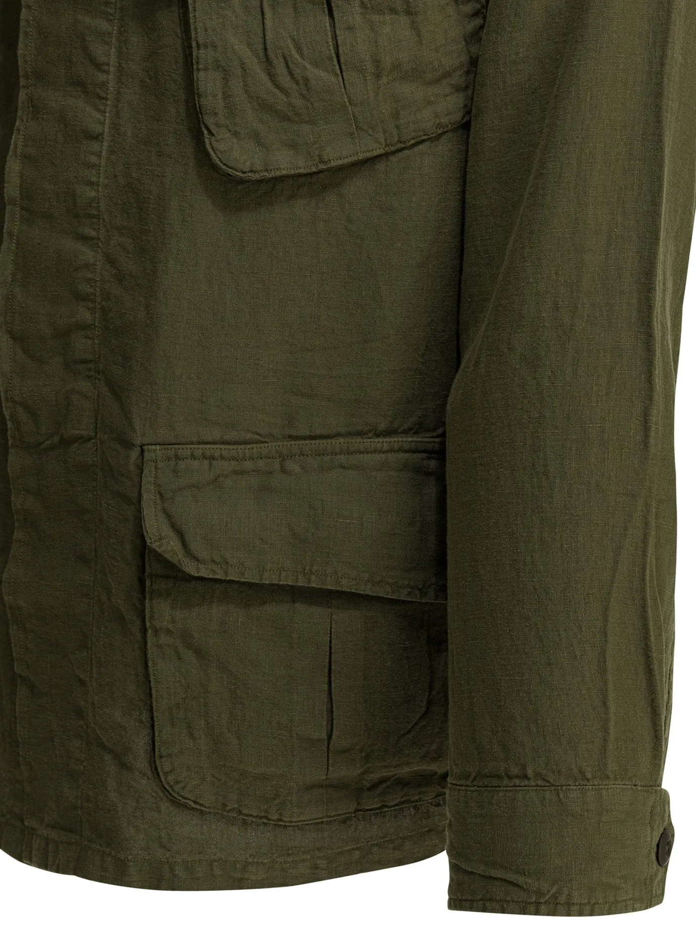 Linen Overshirt Jacket Jackets And Coats Green sold by Wanan Luxury product image thumbnail 4