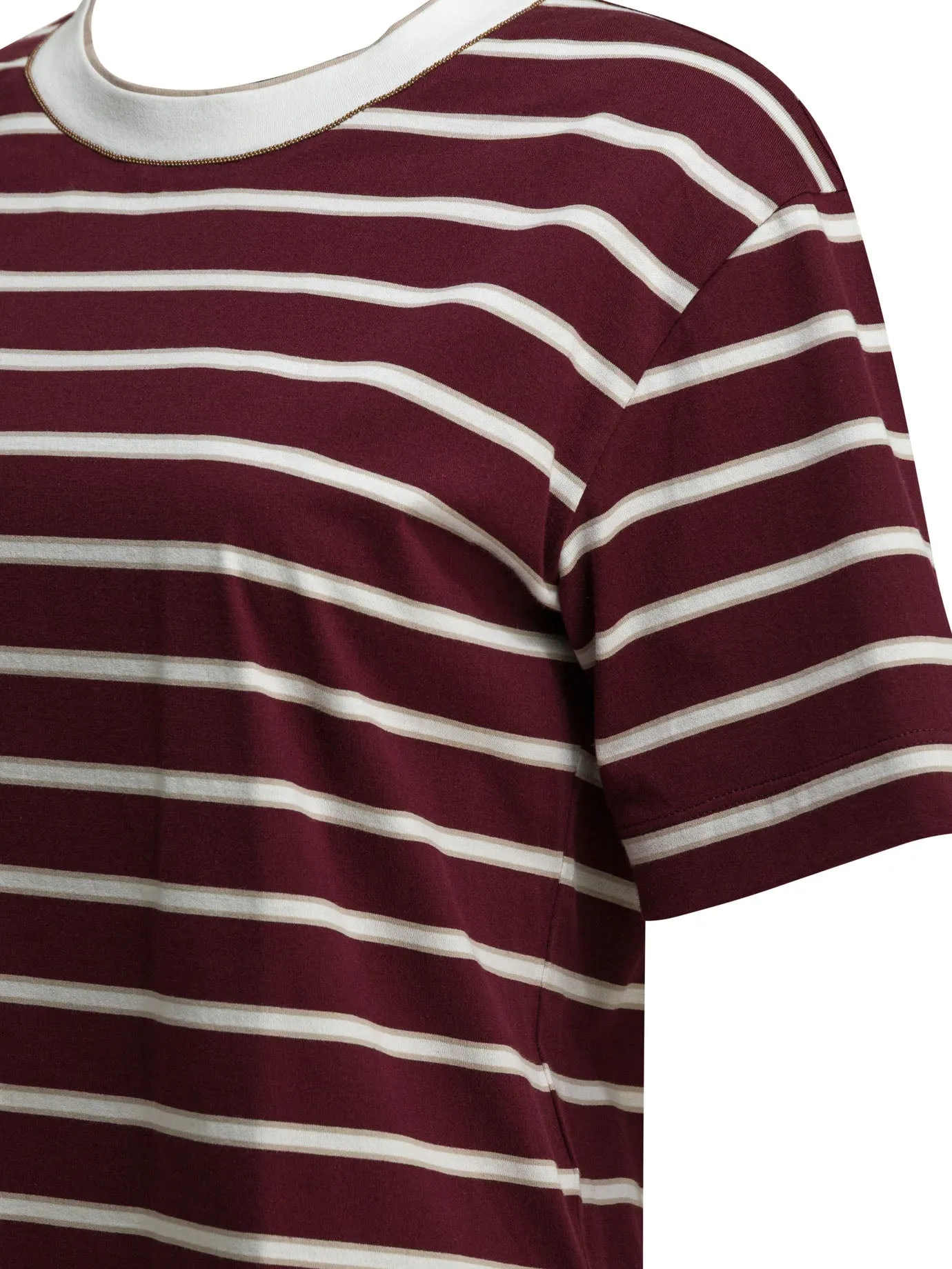 Crew-Neck T-Shirt T-Shirts Bordeaux sold by Wanan Luxury product image thumbnail 4