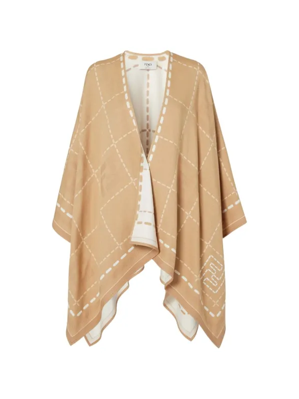 Wool Poncho made by Fendi