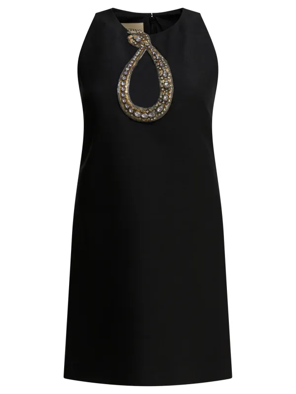 Short Flared Dress Dresses Black sold by Wanan Luxury