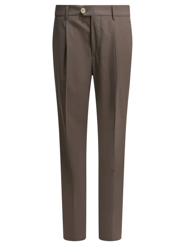Tailored Pants Trousers Brown sold by Wanan Luxury
