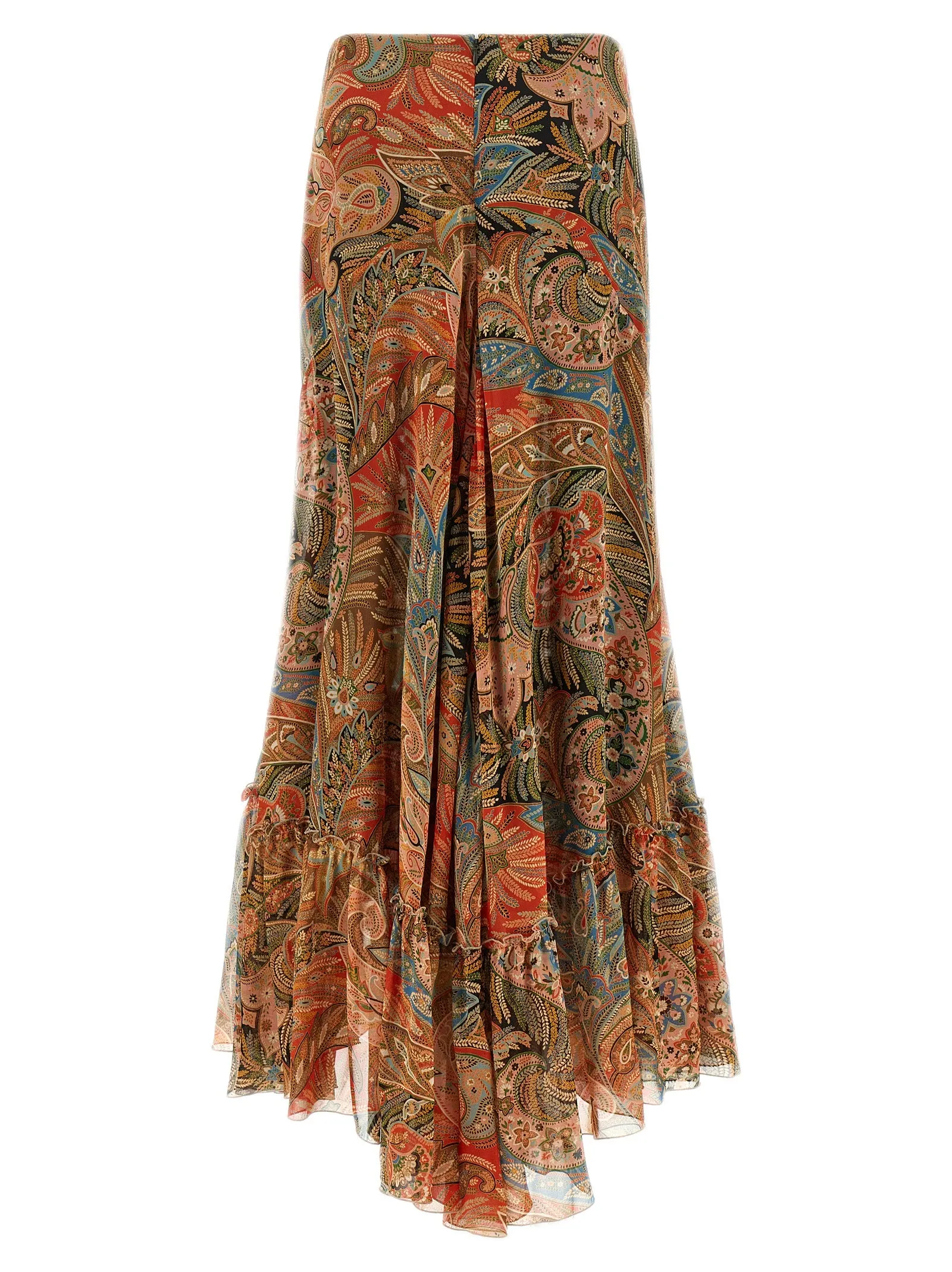 Paisley Foliage Skirt Skirts Orange sold by Wanan Luxury product image thumbnail 2