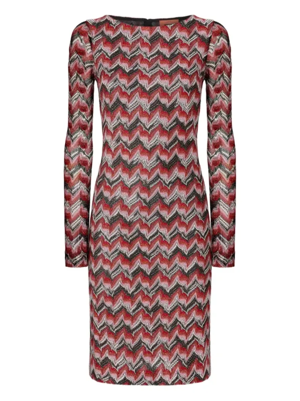Midi Dress With Chevron Pattern made by Missoni
