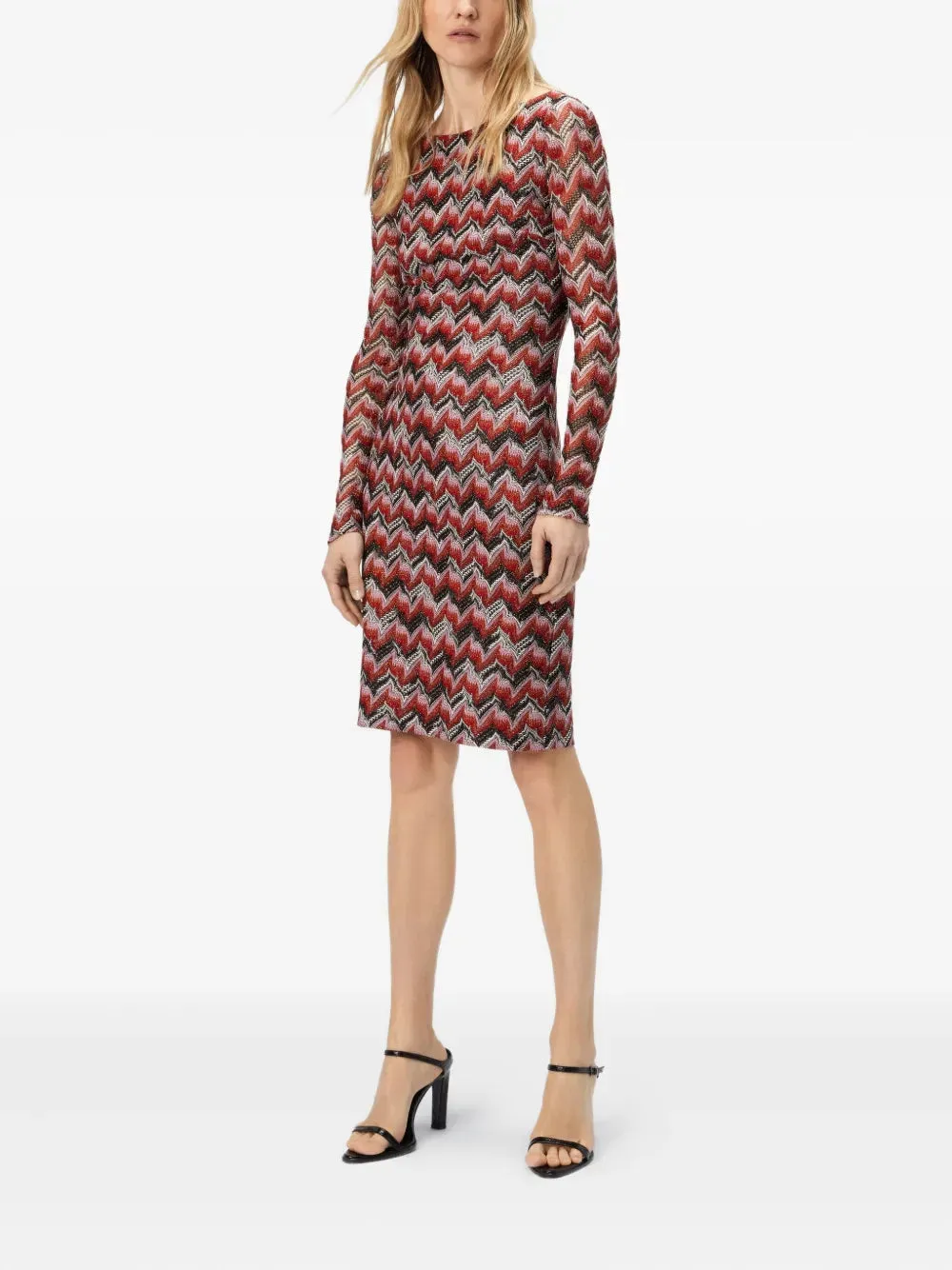 Midi Dress With Chevron Pattern sold by Wanan Luxury product image thumbnail 2