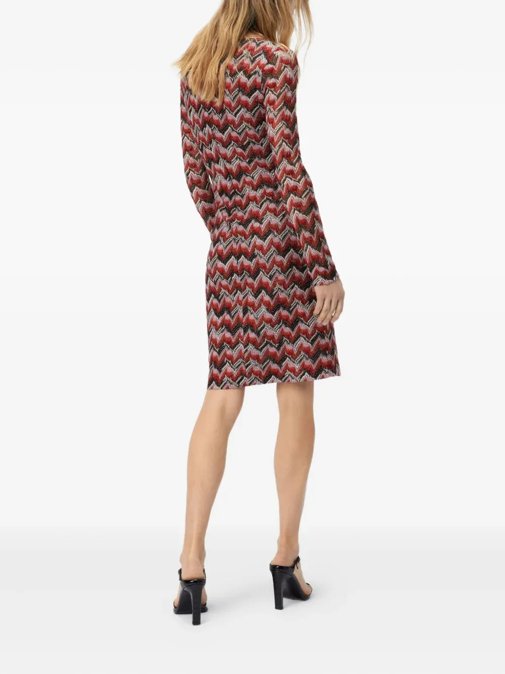 Midi Dress With Chevron Pattern sold by Wanan Luxury product image thumbnail 3