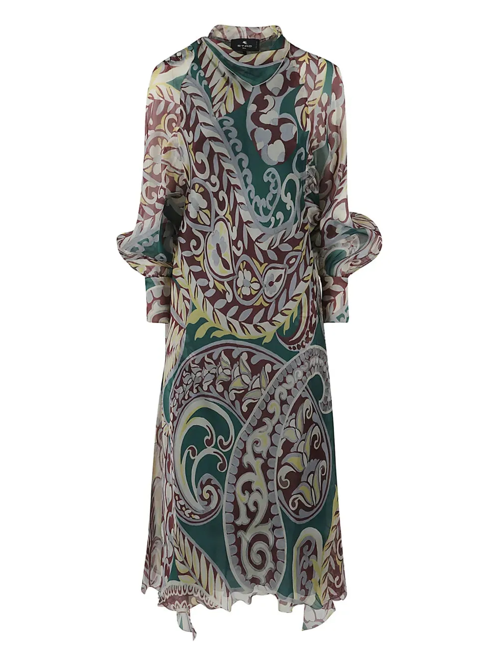 Silk Dress With Paisley Print sold by Wanan Luxury