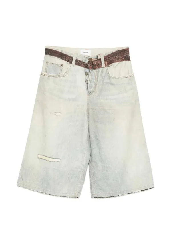 Printed Belted Shorts made by Haikure