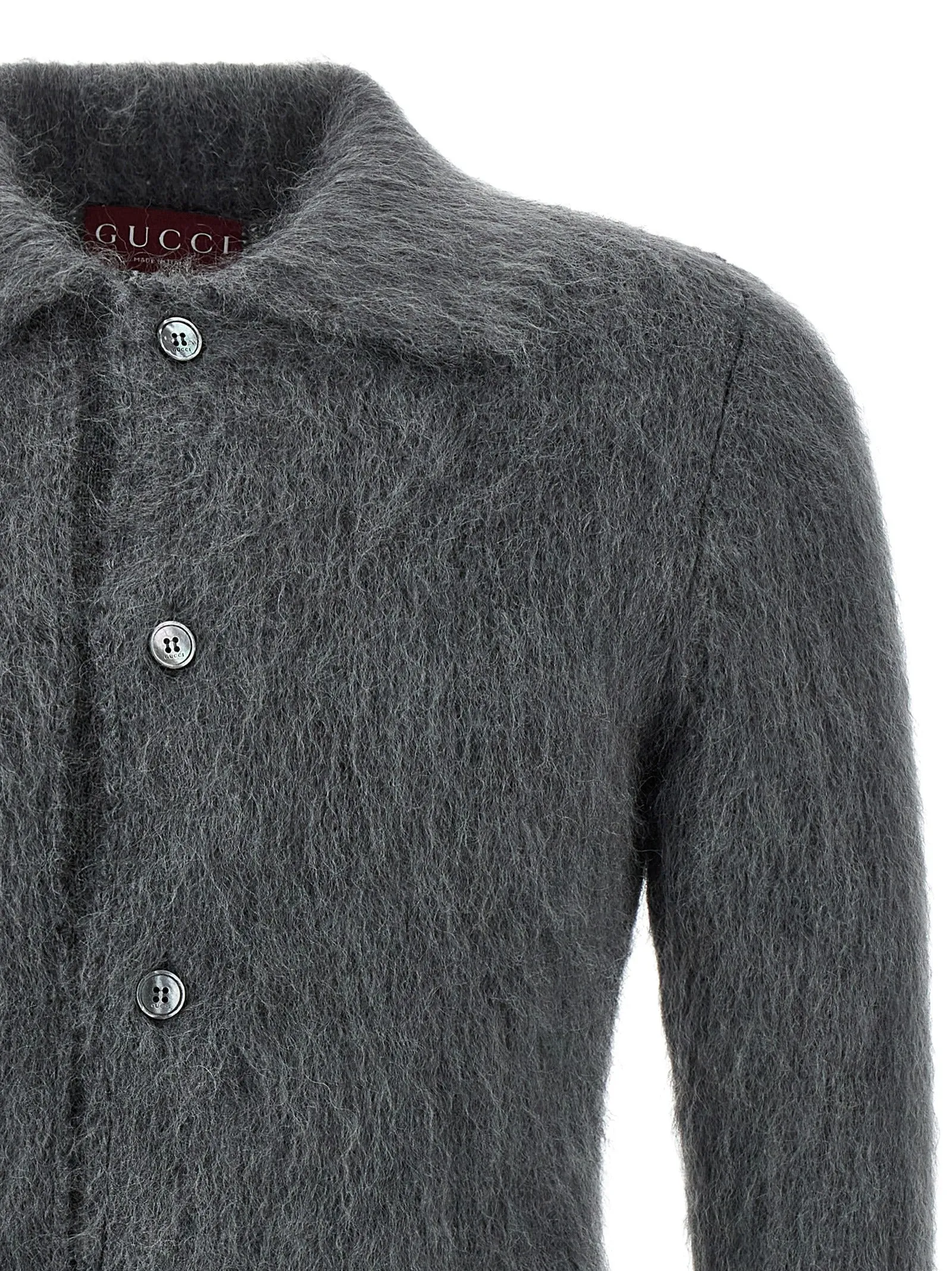 Mohair Wool Cardigan Sweaters And Cardigans Gray sold by Wanan Luxury product image thumbnail 3