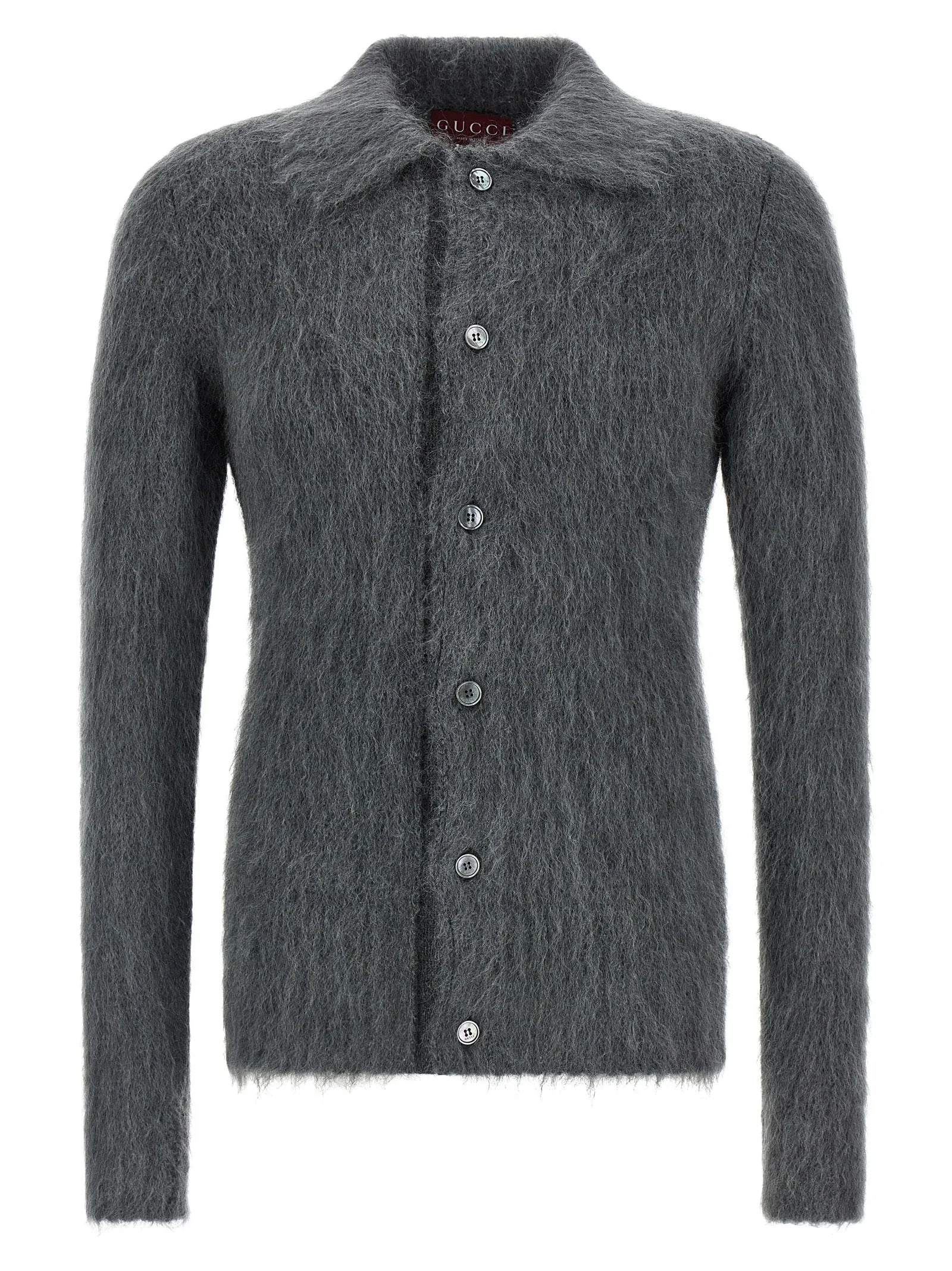 Mohair Wool Cardigan Sweaters And Cardigans Gray sold by Wanan Luxury